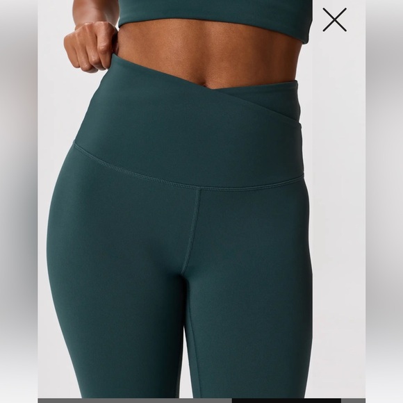 NWT Quince Ultra-Form High-Rise Crossover Legging Forest Green Small - Picture 2 of 6